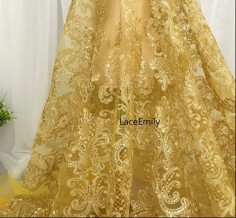 Glitter Tablecloth - 3 Renk Altın vintage mahkemesi çiçekler