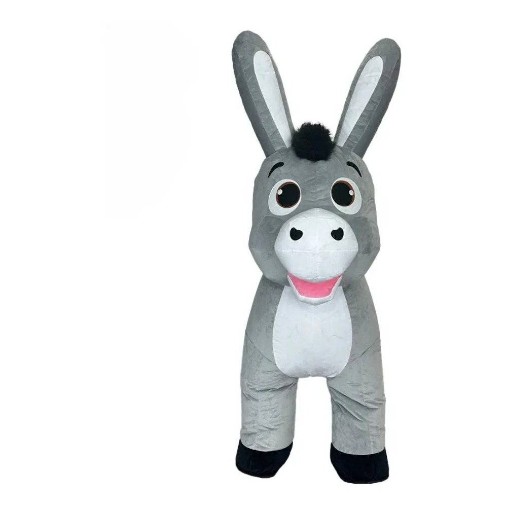 Event & Party Supply - Şişirilebilir Gri Eşek Maskot Kostümü, Cadılar