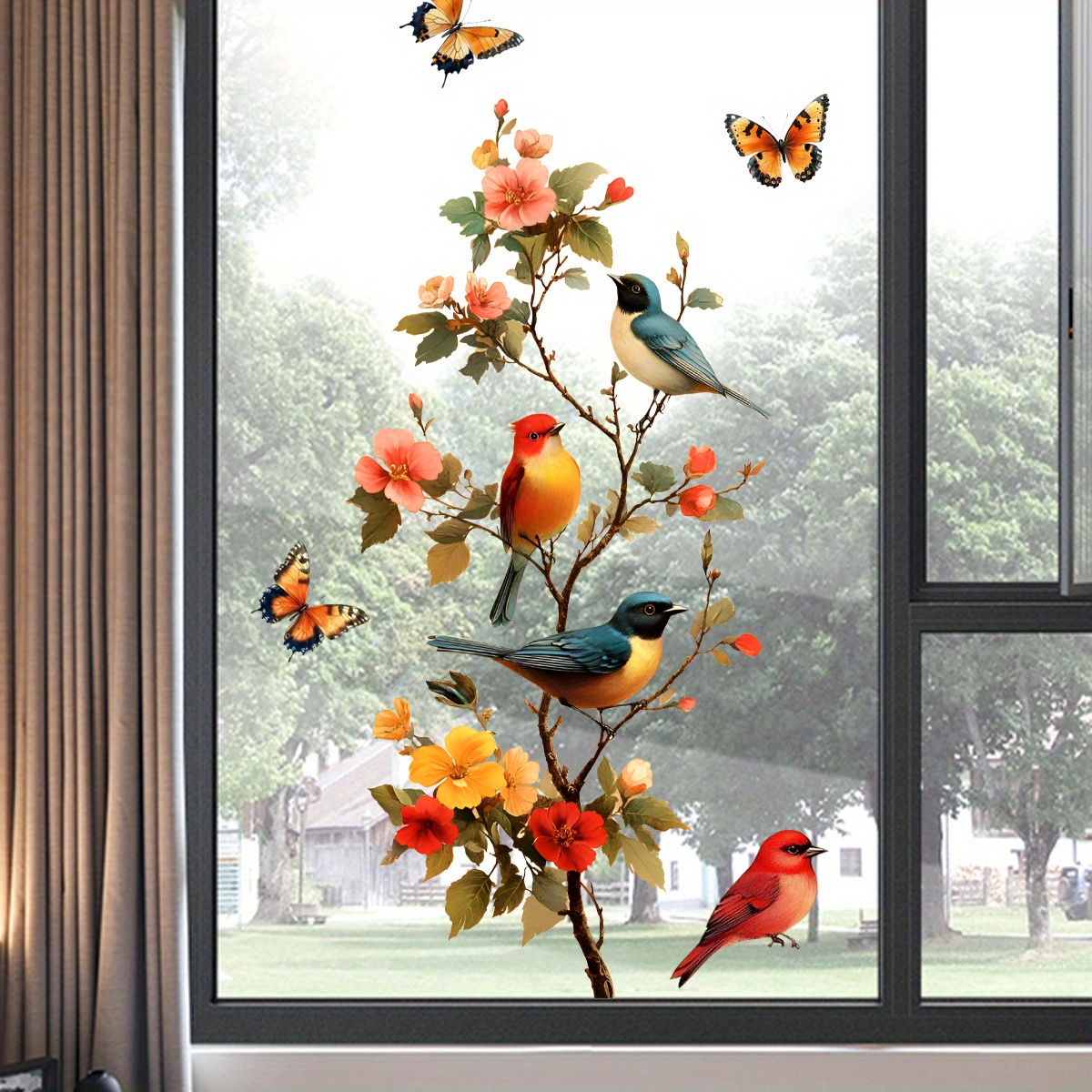 1 Adet Pastoral Çiçek ve Kuş P - Flower Wall Panel incelemesi ve fiyatı