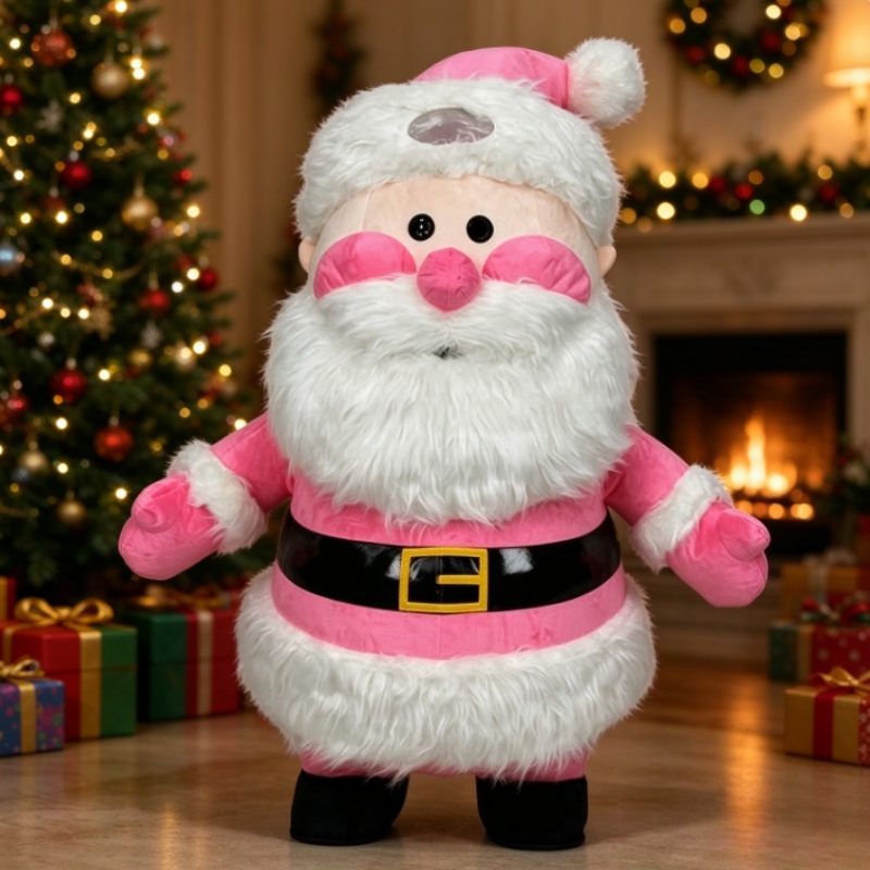 Pembe Noel Baba Şişme Kostümü, - Event & Party Supply incelemesi ve fiyatı