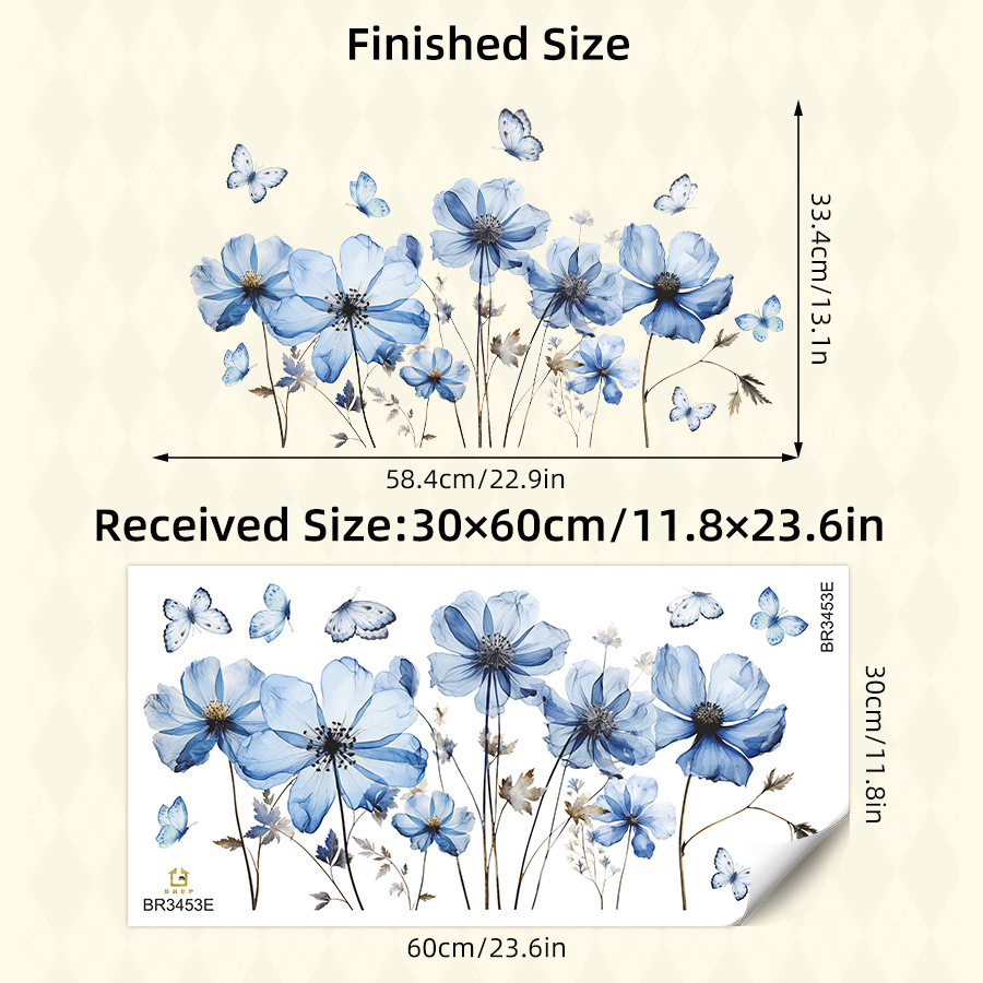 Taze Mavi Kelebek ve Çiçek Duv - Flower Wall Panel incelemesi ve fiyatı