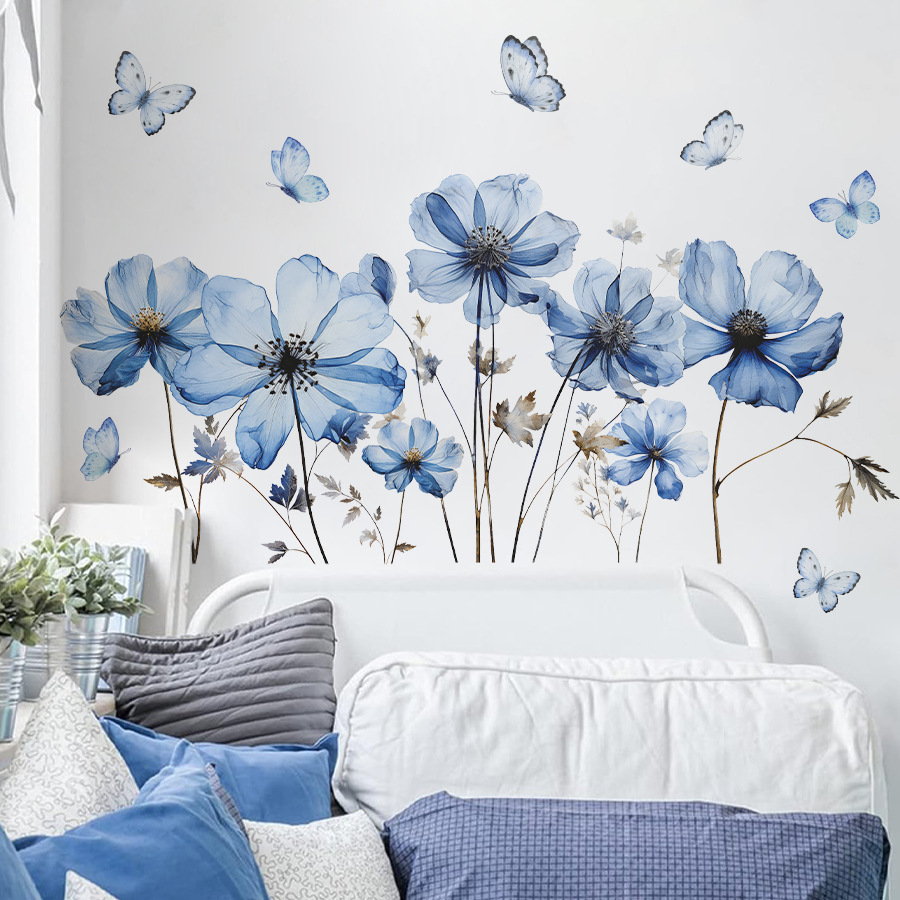 Taze Mavi Kelebek ve Çiçek Duv - Flower Wall Panel incelemesi ve fiyatı