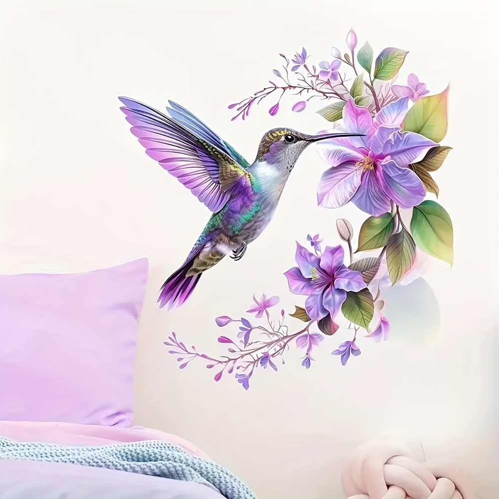 1 Mor Çiçek ve Sinek Kuşu Çıka - Flower Wall Panel incelemesi ve fiyatı