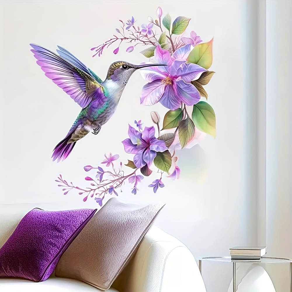 1 Mor Çiçek ve Sinek Kuşu Çıka - Flower Wall Panel incelemesi ve fiyatı