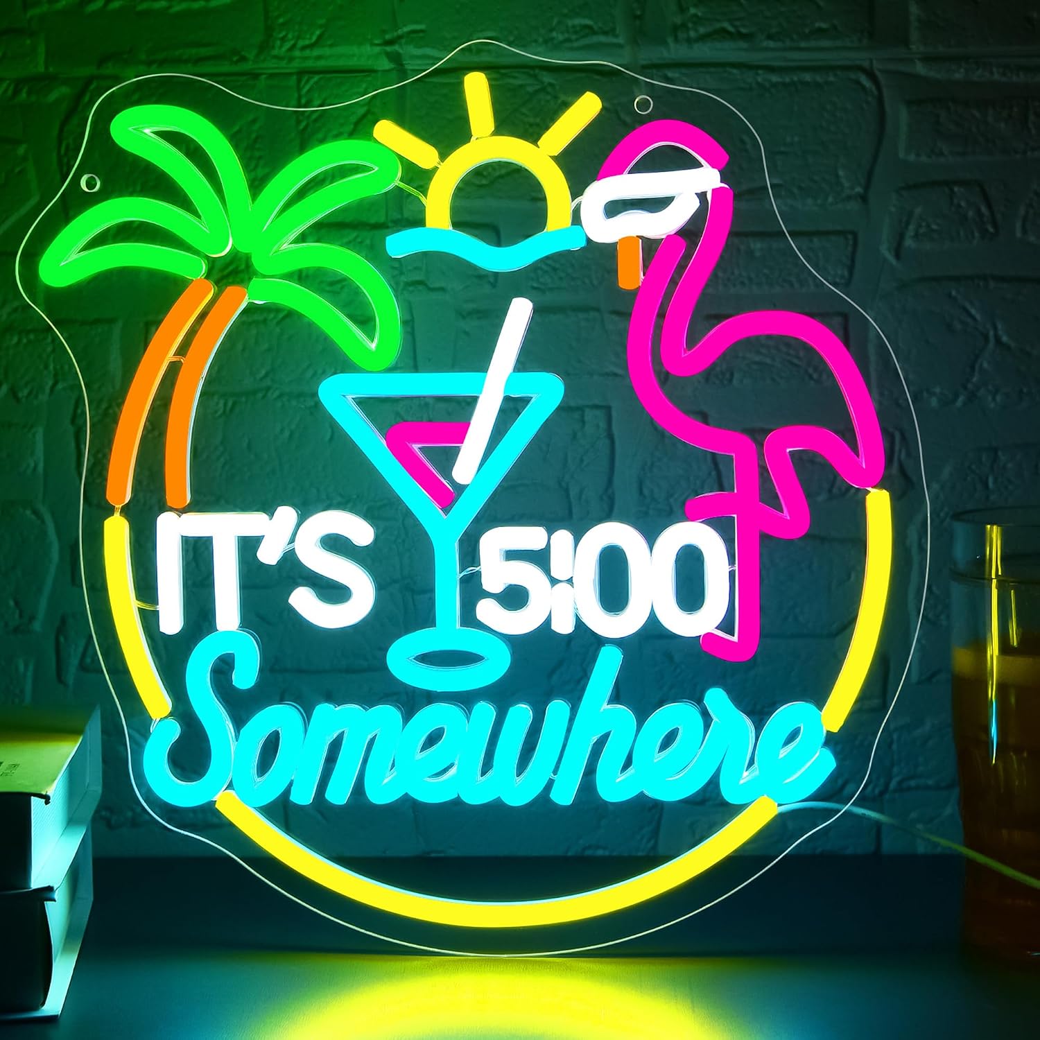 Tiki Bar Papağan Palmiye Ağacı - Neon Sign Party incelemesi ve fiyatı